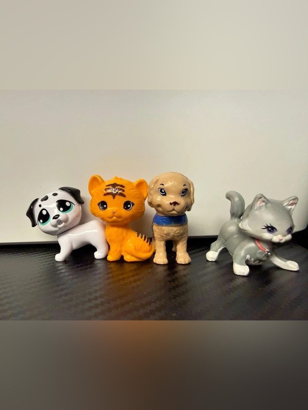 Animal Figurine Set of 4 in Orange & Gray